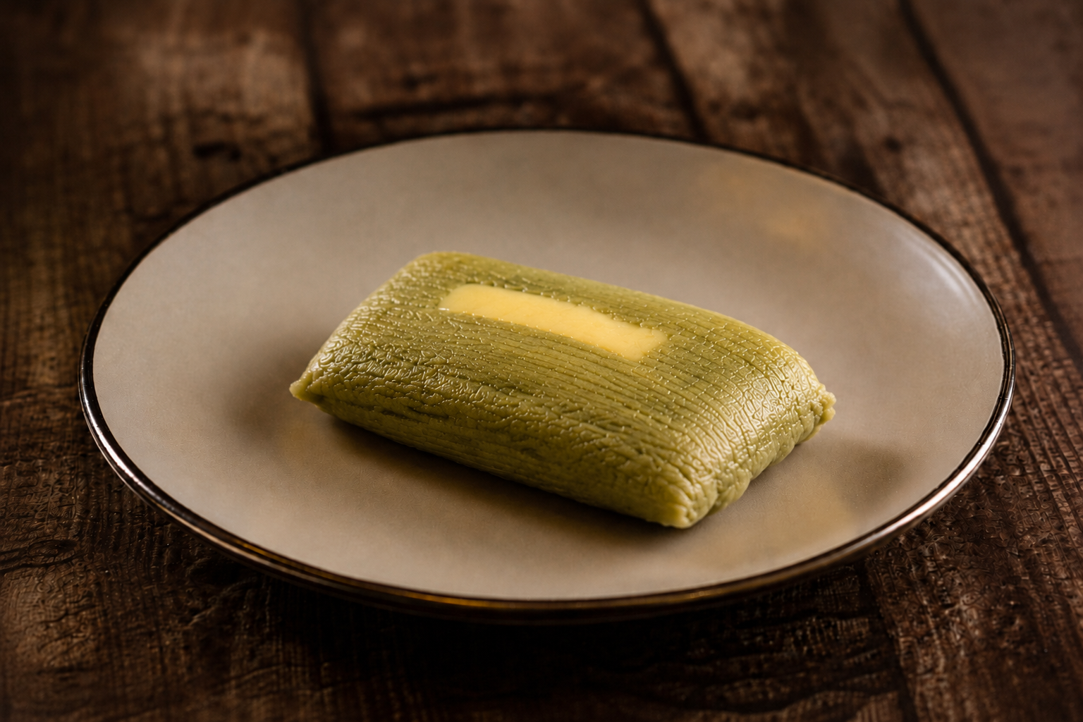 Tamal verde peruano con masa de maíz y culantro, relleno de cerdo